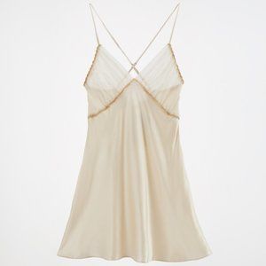 Zara Silk Blend Mini Dress S